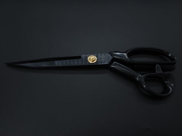 Carolyn Fabrics 12" Heavy-Duty Upholstery Shears — High Carbon Steel, Black