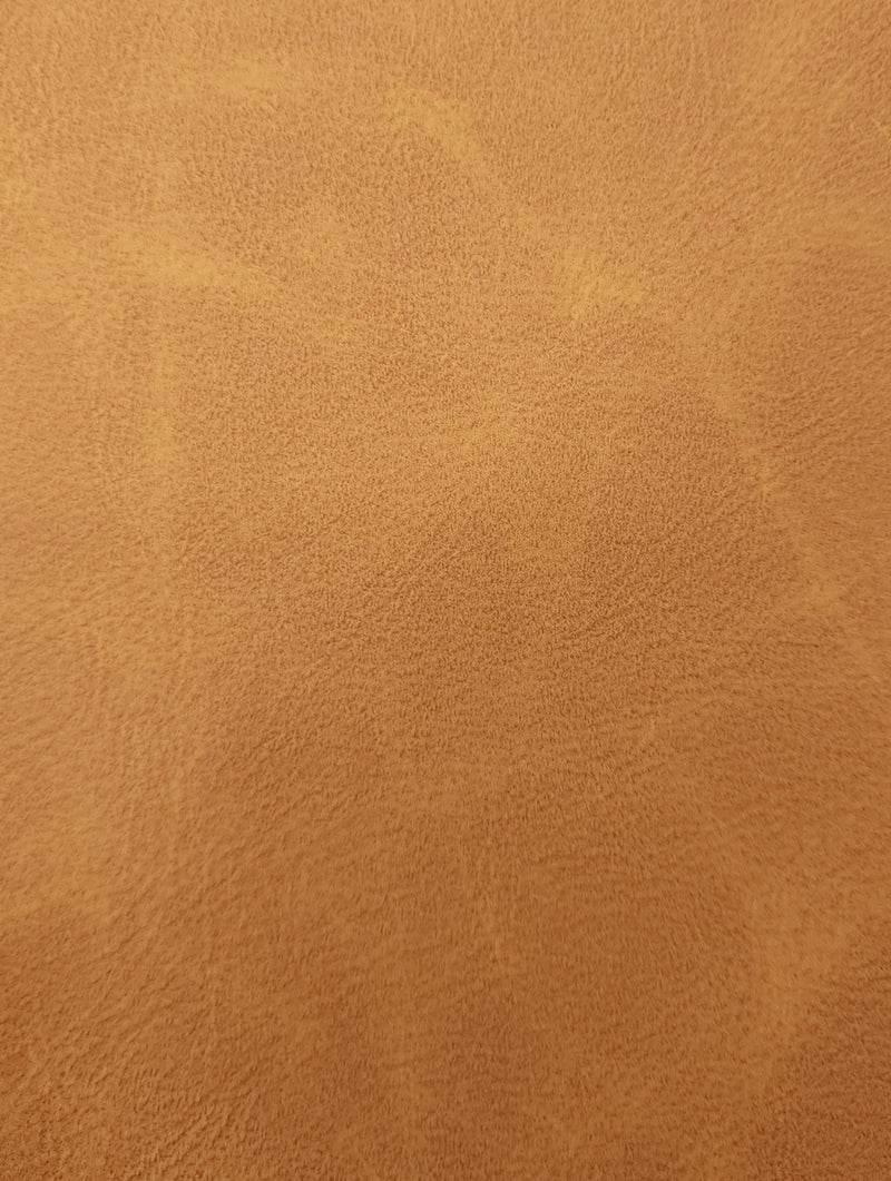 Tan motorcycle leather hide — water-resistant distressed buffalo, FMVSS 302 / Cal 117 rated, Carolyn Fabrics Sidecar collection