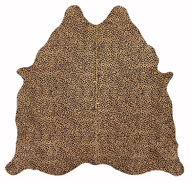 Cheetah hair-on-hide cowhide rug
