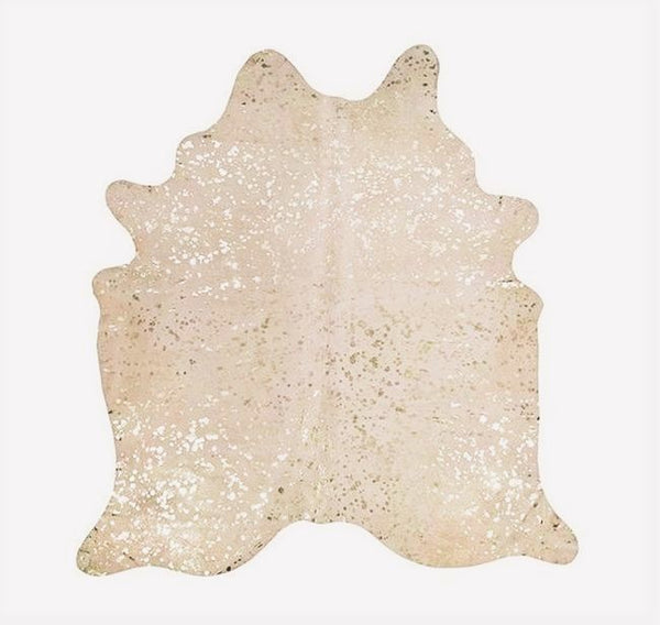 Devoré Gold hair-on-hide cowhide rug