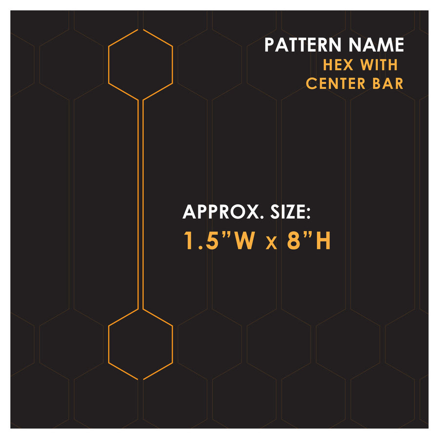 Hex with Center Bars dimension diagram 3