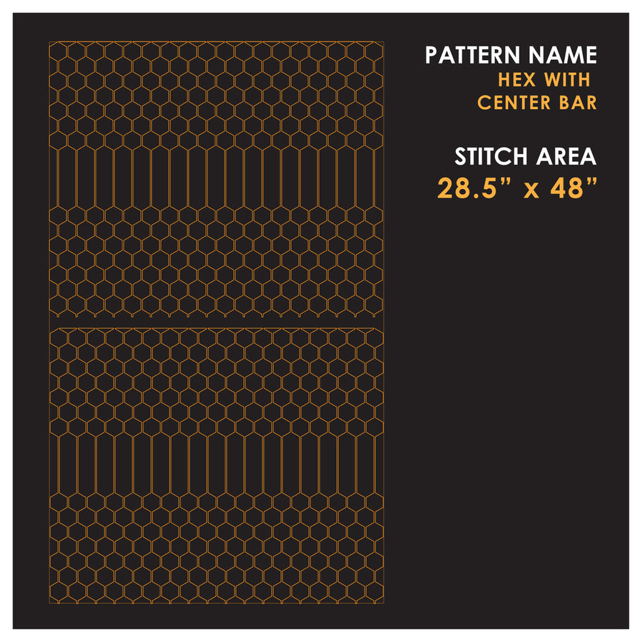 Hex with Center Bars dimension diagram 4