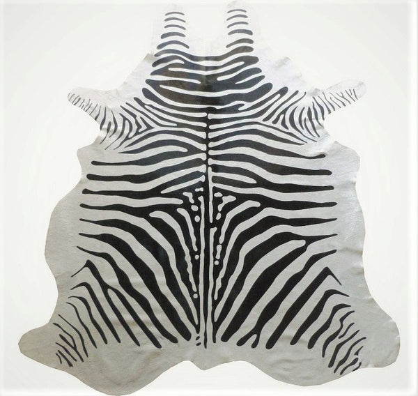 Original Zebra hair-on-hide cowhide rug