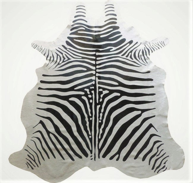 Original Zebra hair-on-hide cowhide rug