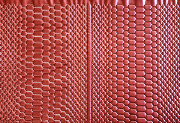 Clearance Panel - Reptile | Red / Black & White Stitch