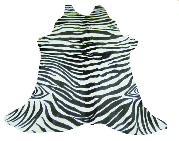 Zebra 100 hair-on-hide cowhide rug