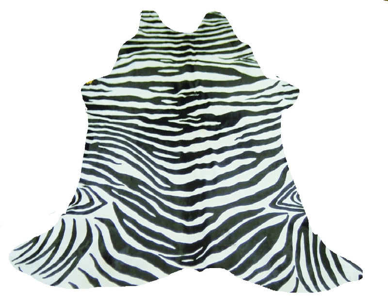 Zebra 100 hair-on-hide cowhide rug