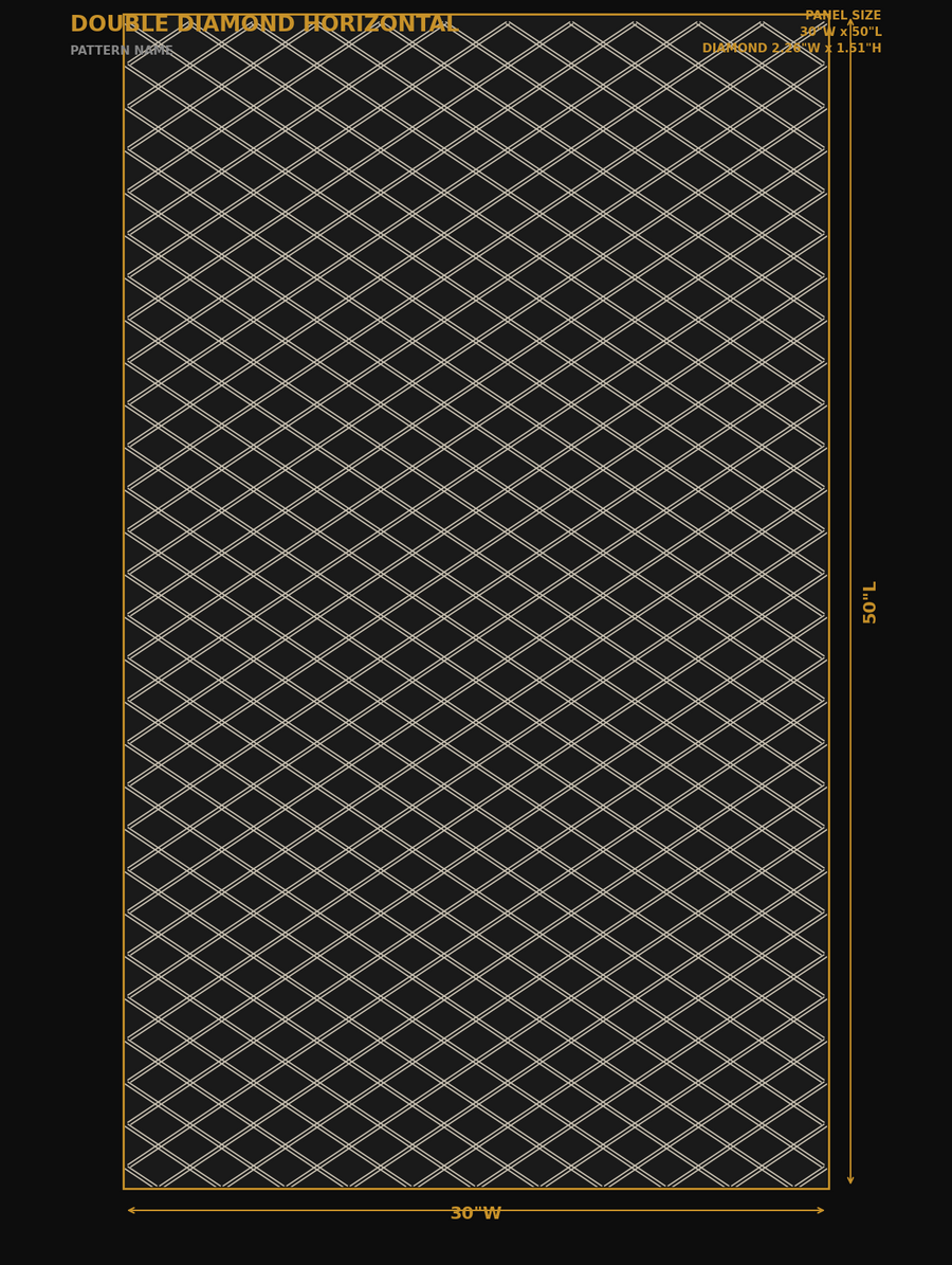 Double Diamond Horizontal — dimensions