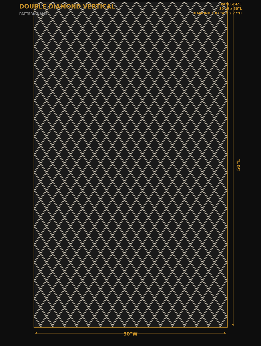 Double Diamond Vertical — dimensions