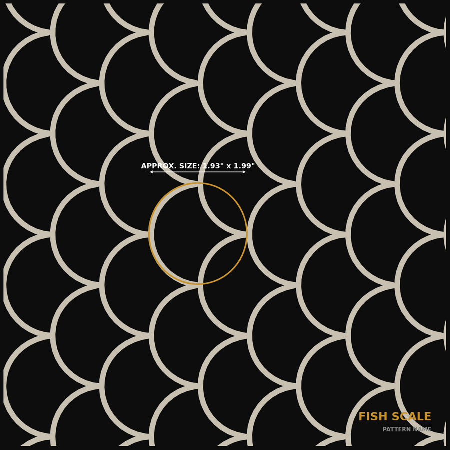 Fish Scale | CNC Sewn Panel | Carolyn Fabrics