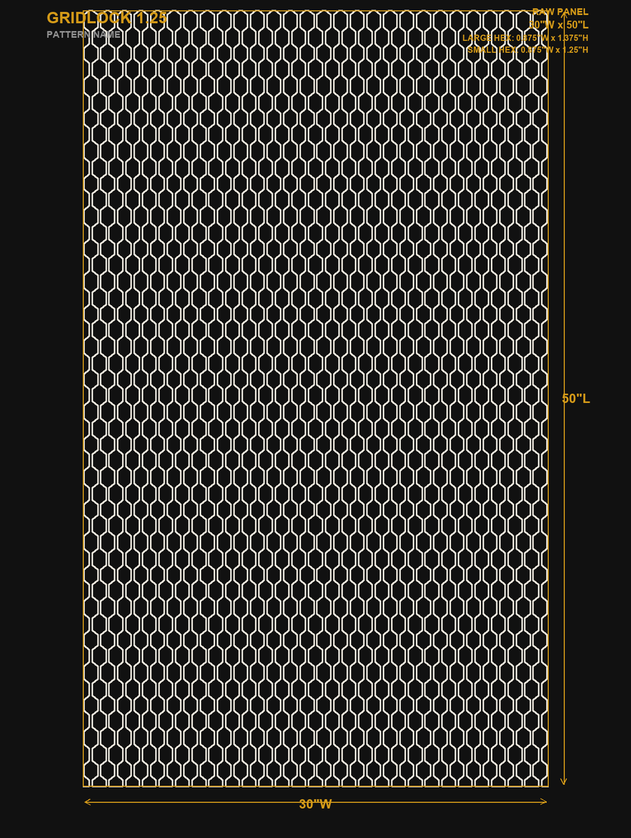 Gridlock 1.25 — dimensions