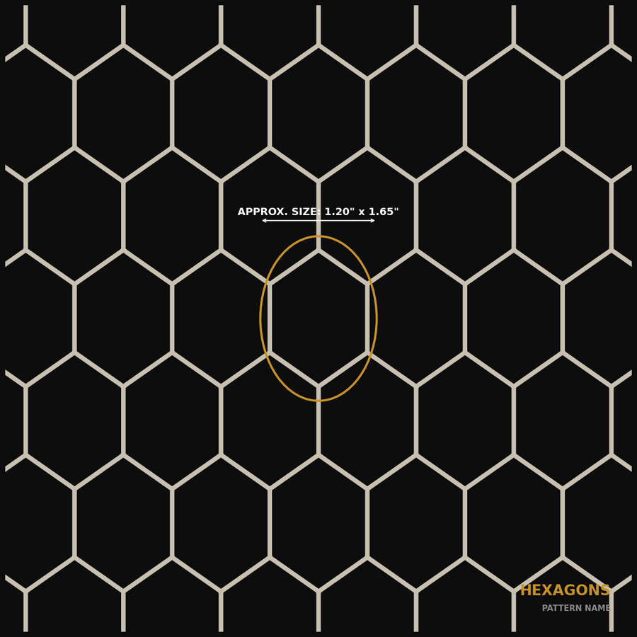 Hexagons — full pattern