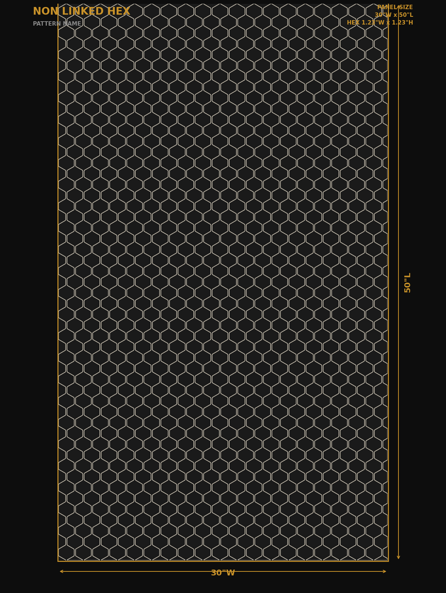Non Linked Hex — dimensions