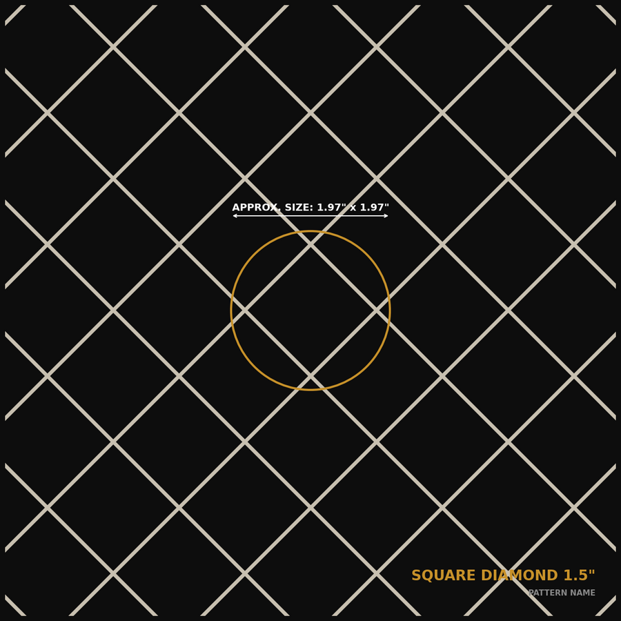 Square Diamond 1.5" — full pattern