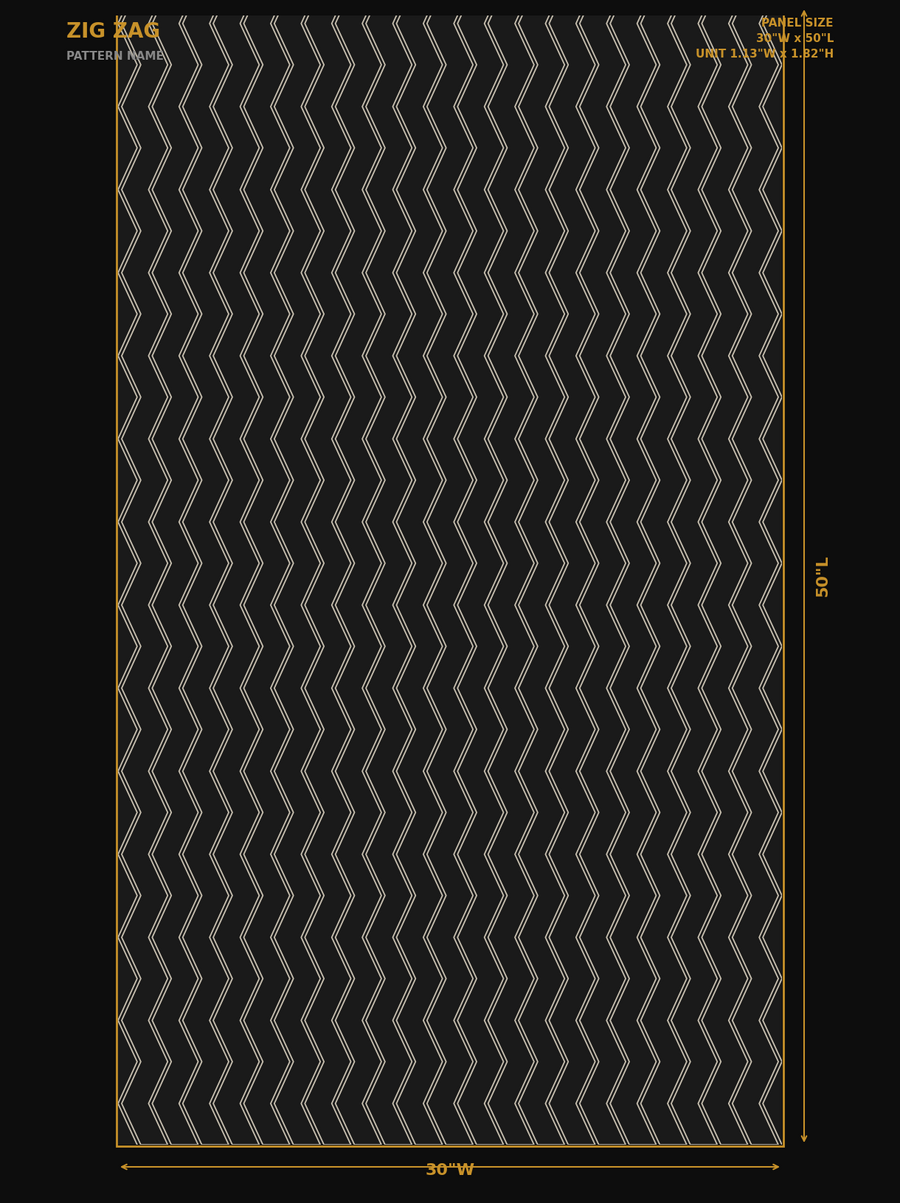 Zig Zag — dimensions